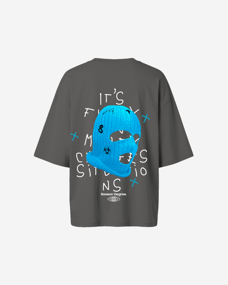 G West Oversized True Blue Ski Mask Oversized Tee -WOMEN