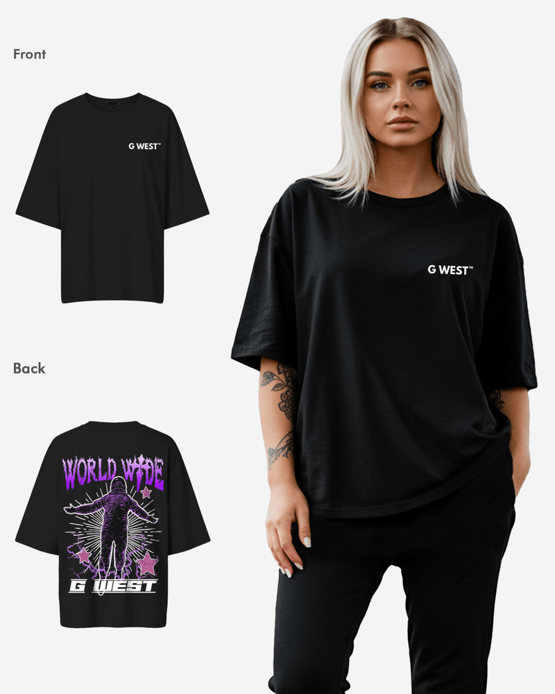 G West Oversized World Wide Star Tee -WOMEN