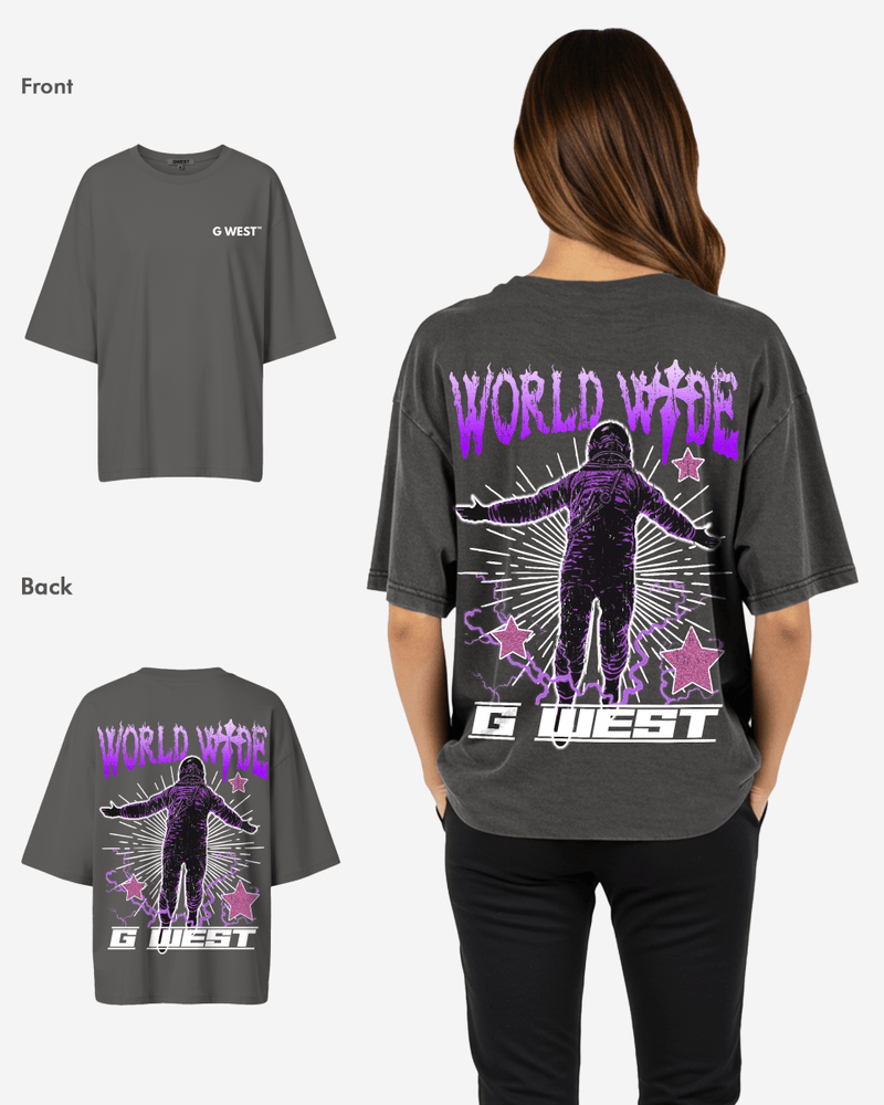 G West Oversized World Wide Star Tee -WOMEN