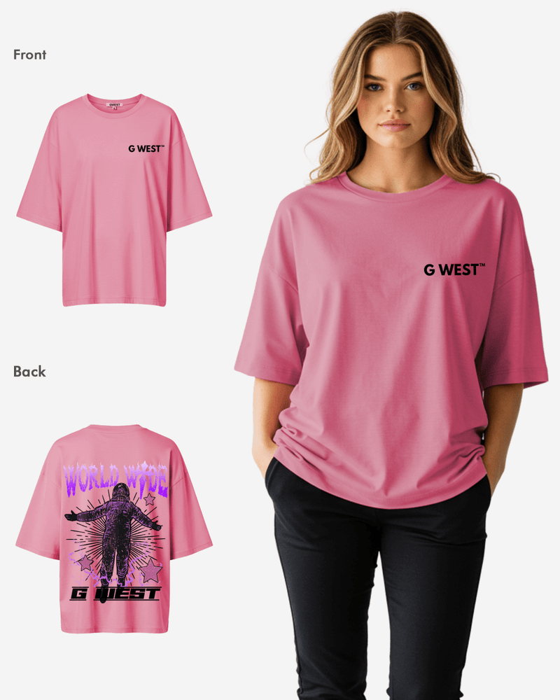 G West Oversized World Wide Star Tee -WOMEN