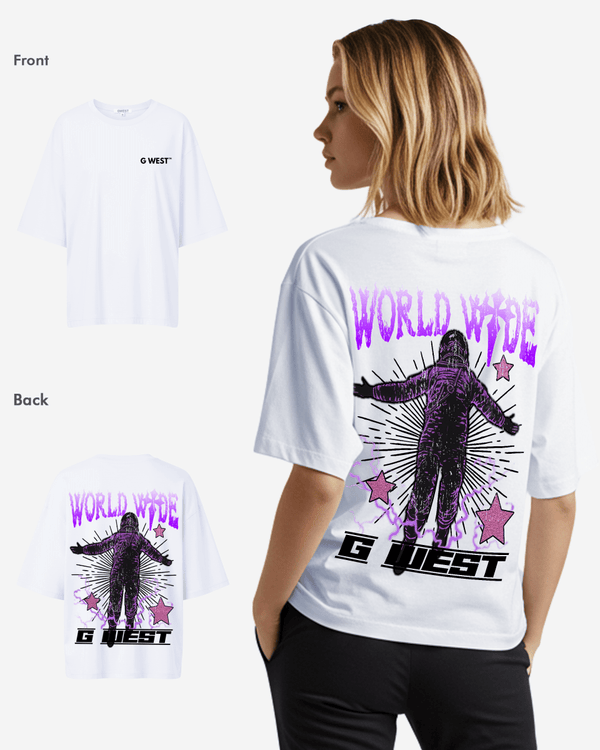 G West Oversized World Wide Star Tee -WOMEN