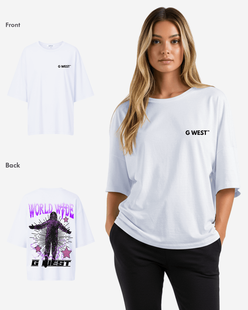 G West Oversized World Wide Star Tee -WOMEN