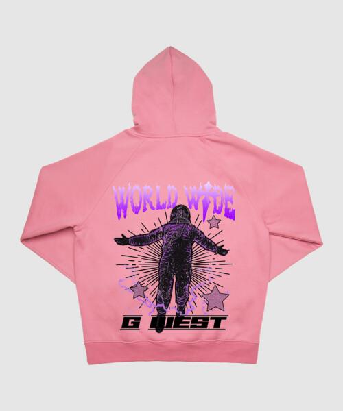 G WEST WORLD WIDE STAR HOODIE : GWHLHD9021 - 1 COLORS