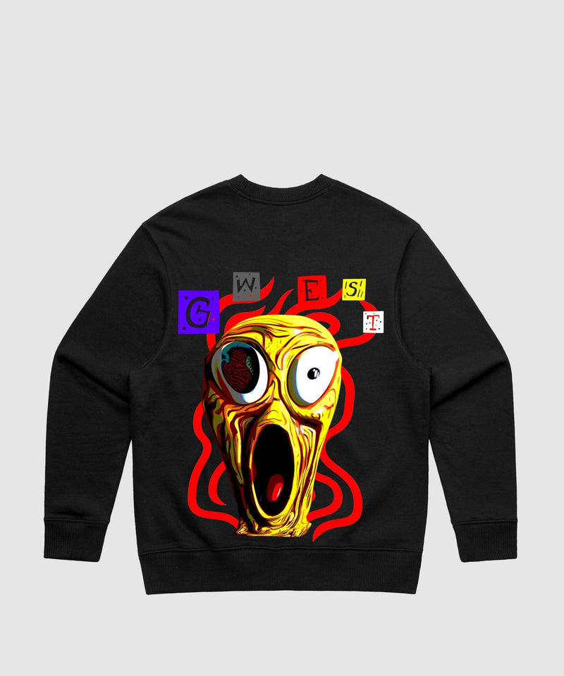 G WEST YELLOW FACE HEAVY PREMIUM CREWNECK - 6 COLORS
