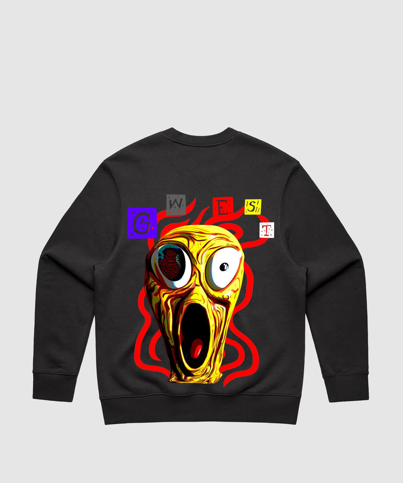 G WEST YELLOW FACE HEAVY PREMIUM CREWNECK - 6 COLORS