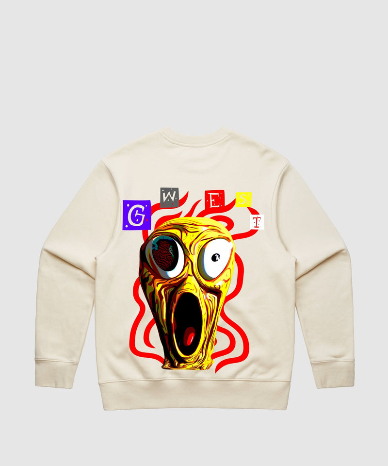 G WEST YELLOW FACE HEAVY PREMIUM CREWNECK - 6 COLORS