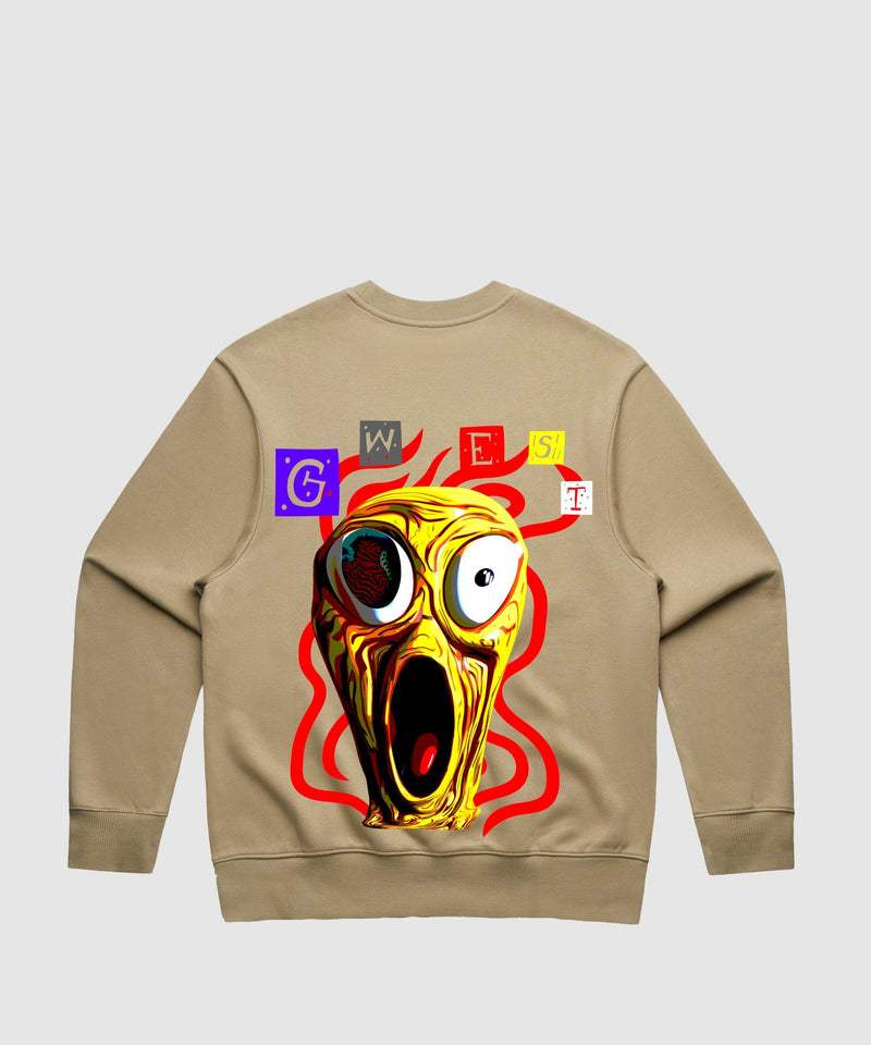 G WEST YELLOW FACE HEAVY PREMIUM CREWNECK - 6 COLORS